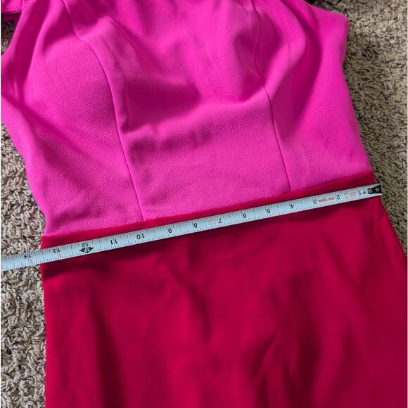 Betsy & Adam Pink/Red Off the Shoulder Long Formal Gown Dress, size 6 - Picture 7 of 11